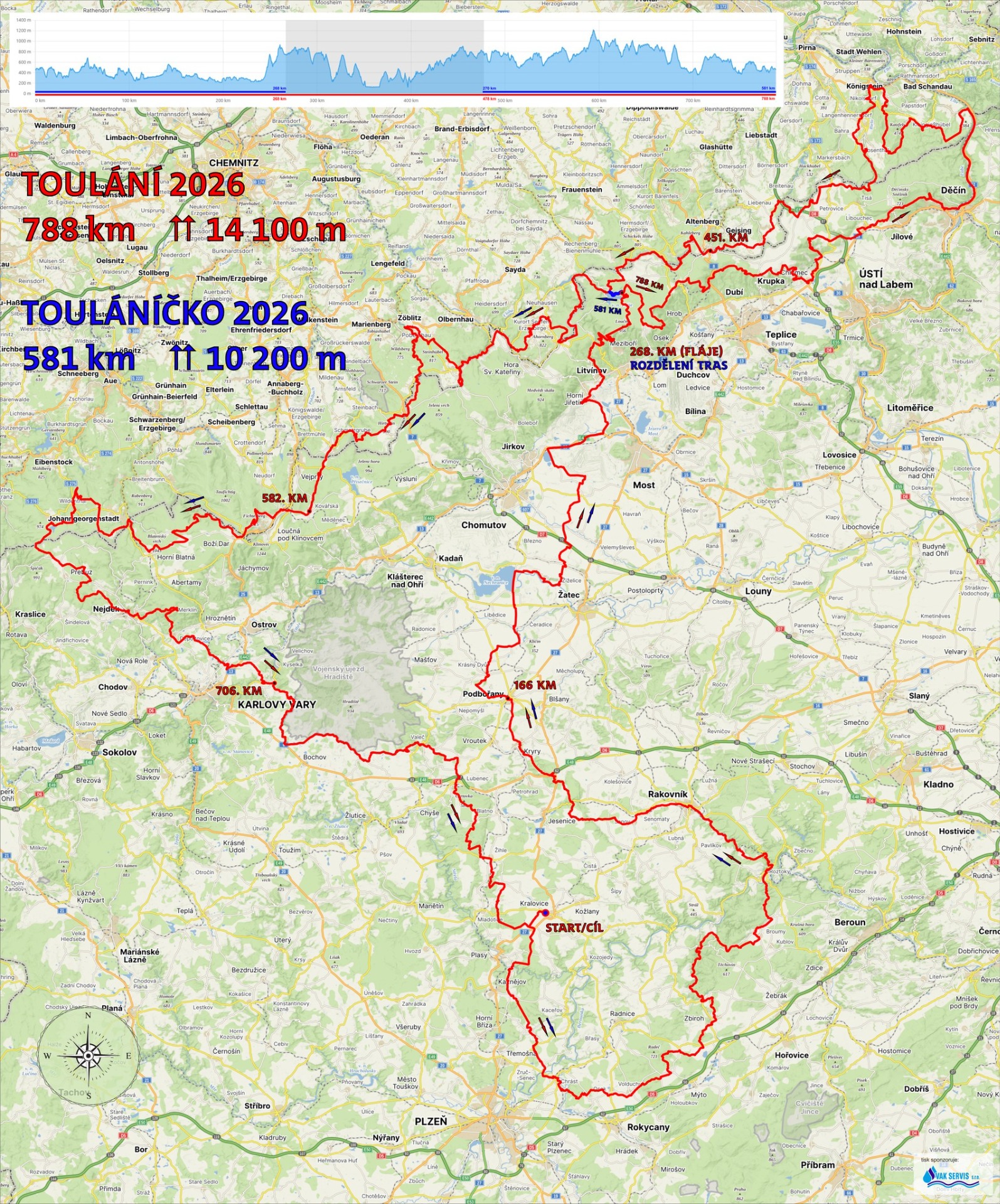 Náhled trasy Toulání 2026